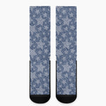 Star Denim Jeans Pattern Print Crew Socks