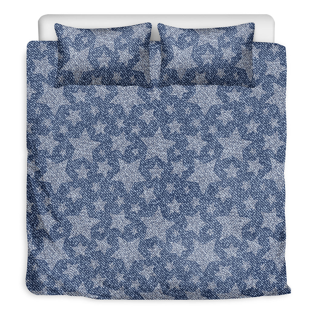 Star Denim Jeans Pattern Print Duvet Cover Bedding Set