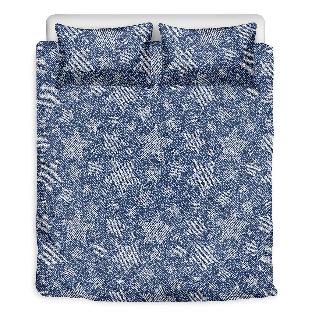 Star Denim Jeans Pattern Print Duvet Cover Bedding Set