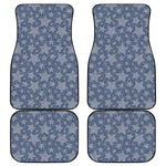 Star Denim Jeans Pattern Print Front and Back Car Floor Mats