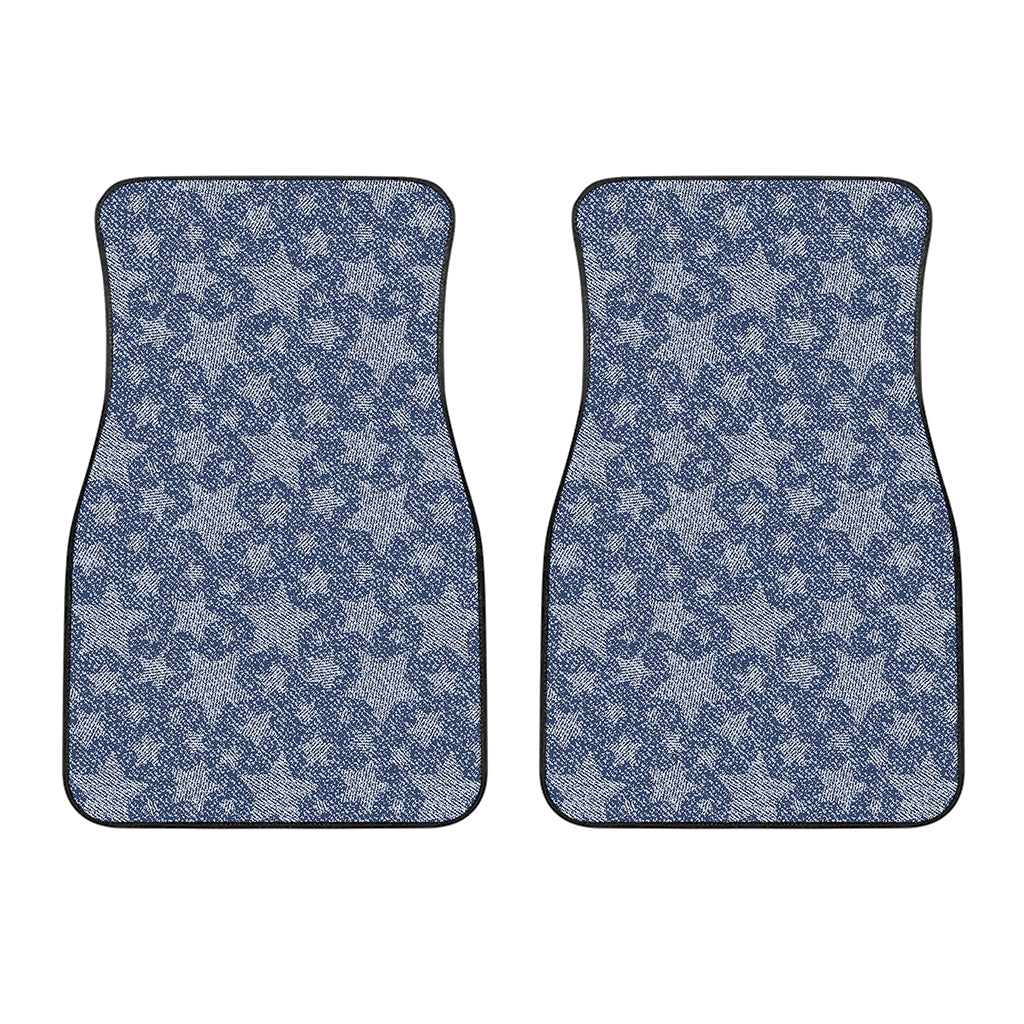 Star Denim Jeans Pattern Print Front Car Floor Mats