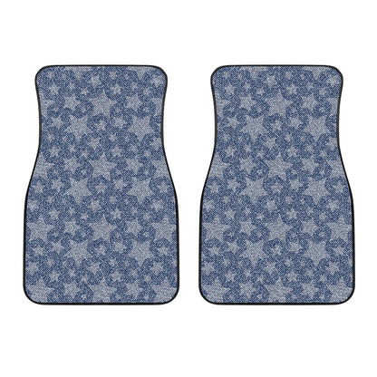 Star Denim Jeans Pattern Print Front Car Floor Mats