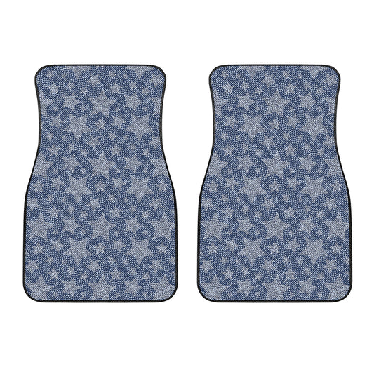 Star Denim Jeans Pattern Print Front Car Floor Mats