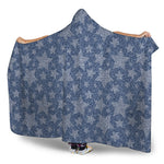 Star Denim Jeans Pattern Print Hooded Blanket