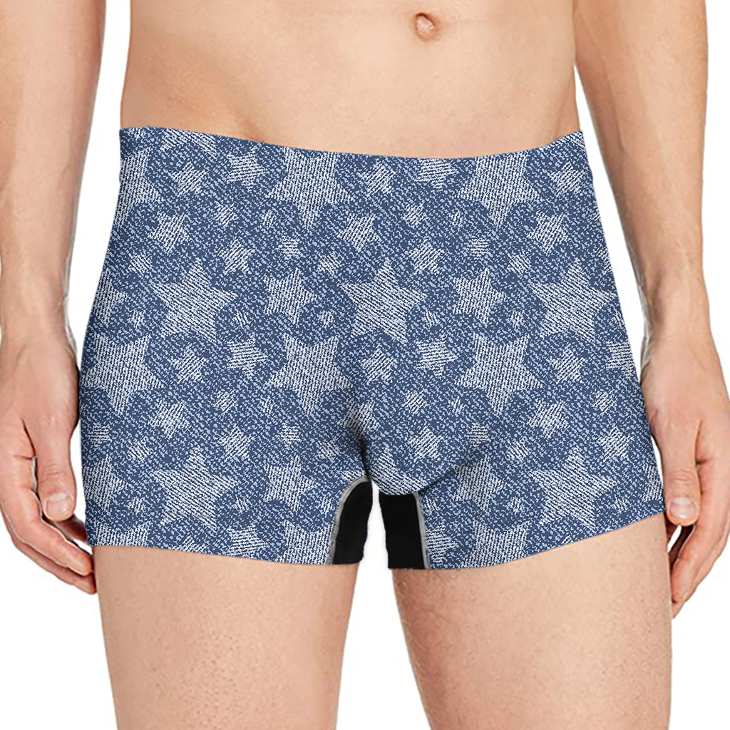 Star Denim Jeans Pattern Print Men's Boxer Briefs