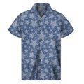 Star Denim Jeans Pattern Print Men's Short Sleeve Shirt