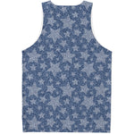 Star Denim Jeans Pattern Print Men's Tank Top