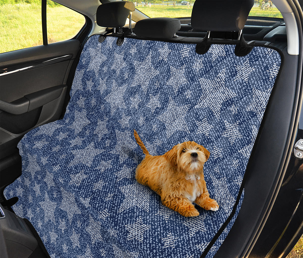 Star Denim Jeans Pattern Print Pet Car Back Seat Cover
