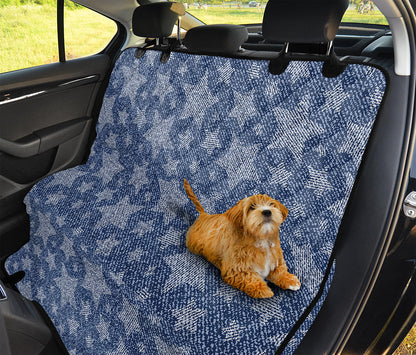 Star Denim Jeans Pattern Print Pet Car Back Seat Cover