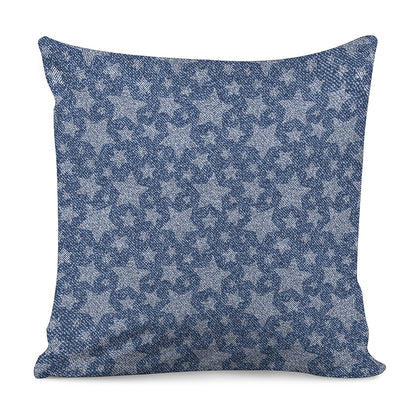 Star Denim Jeans Pattern Print Pillow Cover