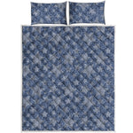 Star Denim Jeans Pattern Print Quilt Bed Set