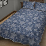 Star Denim Jeans Pattern Print Quilt Bed Set