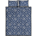 Star Denim Jeans Pattern Print Quilt Bed Set
