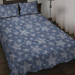 Star Denim Jeans Pattern Print Quilt Bed Set