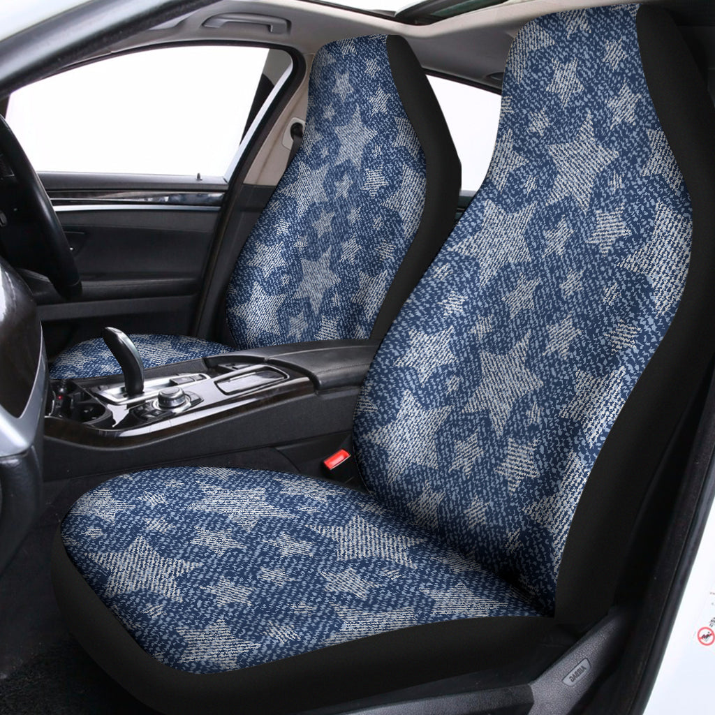 Star Denim Jeans Pattern Print Universal Fit Car Seat Covers