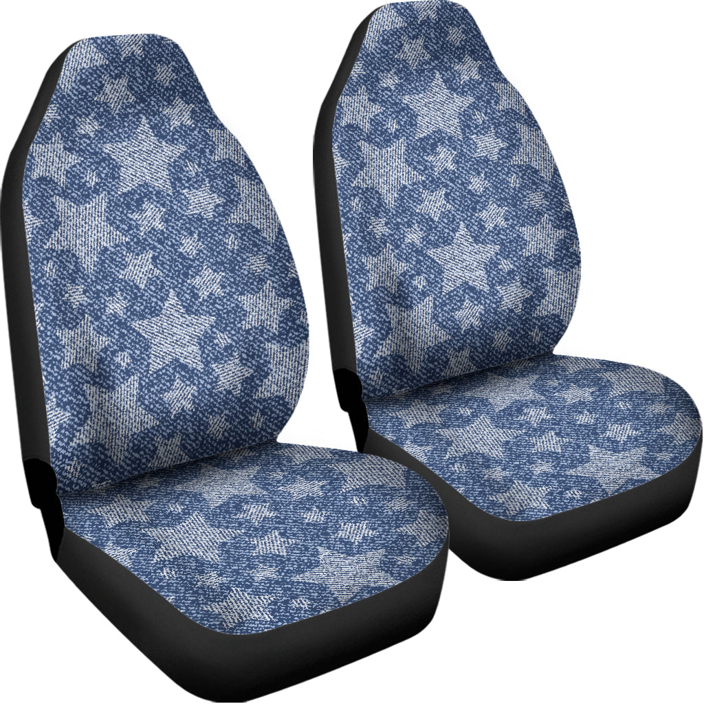Star Denim Jeans Pattern Print Universal Fit Car Seat Covers