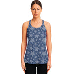 Star Denim Jeans Pattern Print Women's Racerback Tank Top