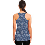 Star Denim Jeans Pattern Print Women's Racerback Tank Top
