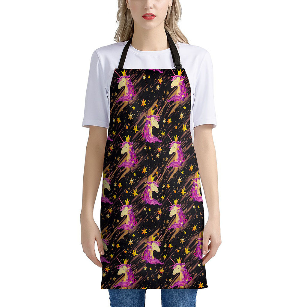 Star Fairy Unicorn Pattern Print Apron