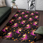 Star Fairy Unicorn Pattern Print Area Rug GearFrost