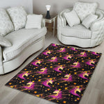 Star Fairy Unicorn Pattern Print Area Rug GearFrost
