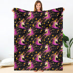 Star Fairy Unicorn Pattern Print Blanket