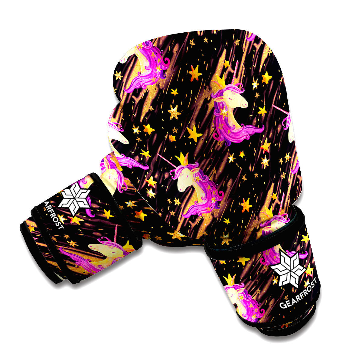 Star Fairy Unicorn Pattern Print Boxing Gloves
