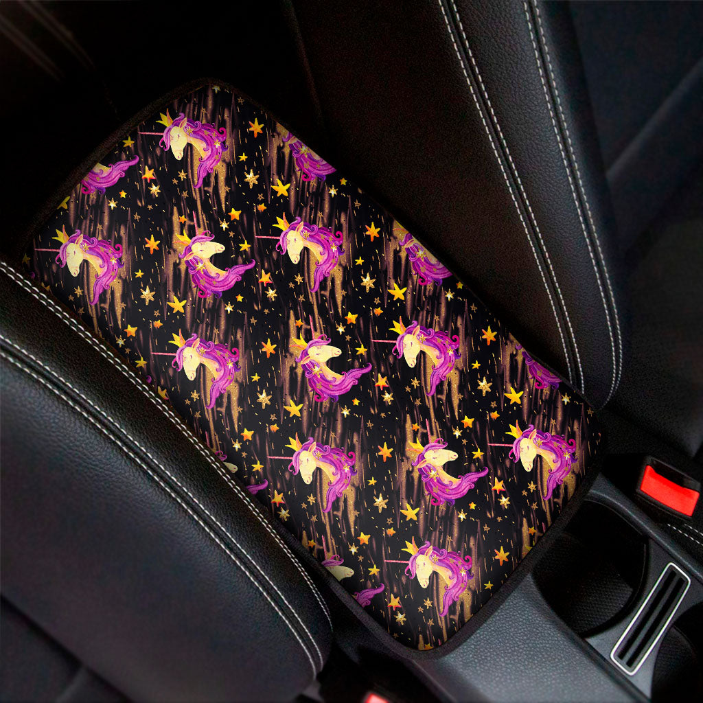 Star Fairy Unicorn Pattern Print Car Center Console Cover