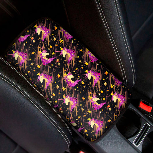 Star Fairy Unicorn Pattern Print Car Center Console Cover