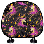 Star Fairy Unicorn Pattern Print Car Headrest Covers