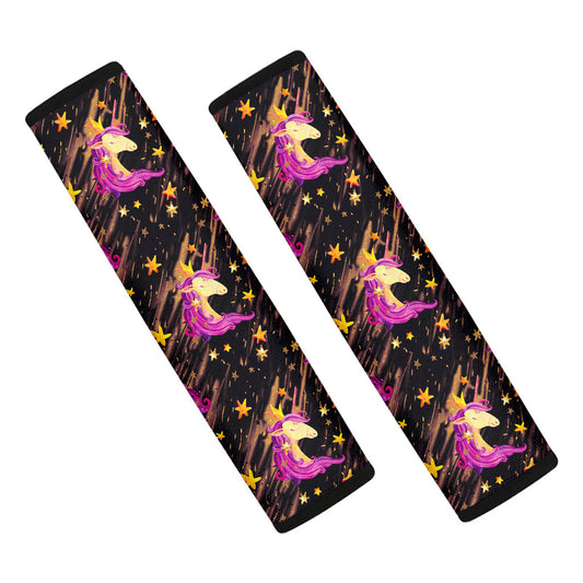 Star Fairy Unicorn Pattern Print Car Seat Belt Covers