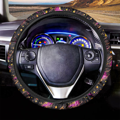 Star Fairy Unicorn Pattern Print Car Steering Wheel Cover