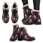 Star Fairy Unicorn Pattern Print Comfy Boots GearFrost
