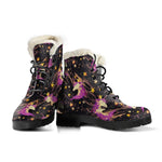 Star Fairy Unicorn Pattern Print Comfy Boots GearFrost