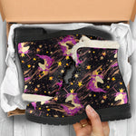 Star Fairy Unicorn Pattern Print Comfy Boots GearFrost