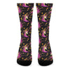 Star Fairy Unicorn Pattern Print Crew Socks