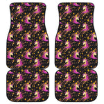 Star Fairy Unicorn Pattern Print Front and Back Car Floor Mats