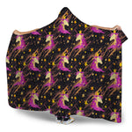 Star Fairy Unicorn Pattern Print Hooded Blanket