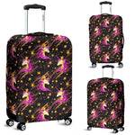 Star Fairy Unicorn Pattern Print Luggage Cover GearFrost