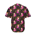 Star Fairy Unicorn Pattern Print Men's Baseball Jersey