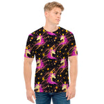 Star Fairy Unicorn Pattern Print Men's T-Shirt