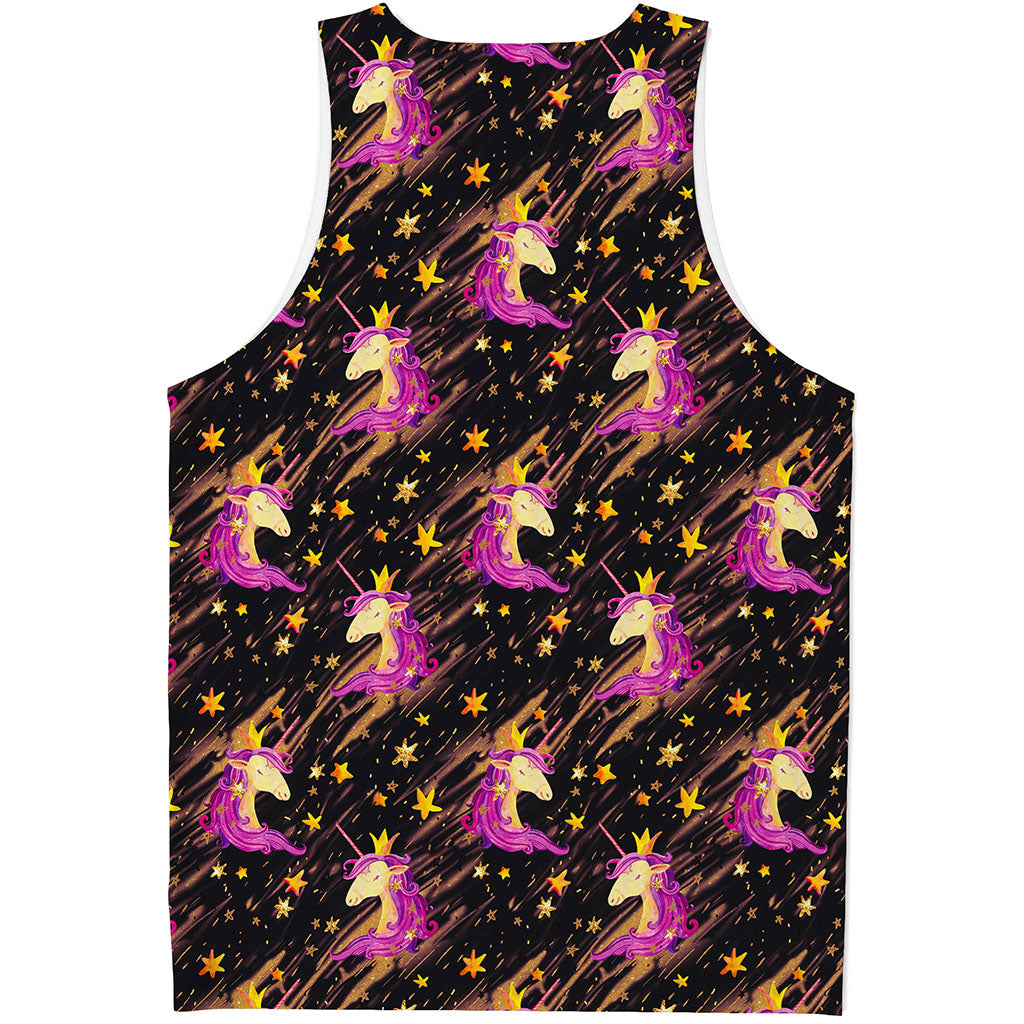 Star Fairy Unicorn Pattern Print Men's Tank Top