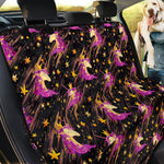 Star Fairy Unicorn Pattern Print Pet Car Back Seat Cover