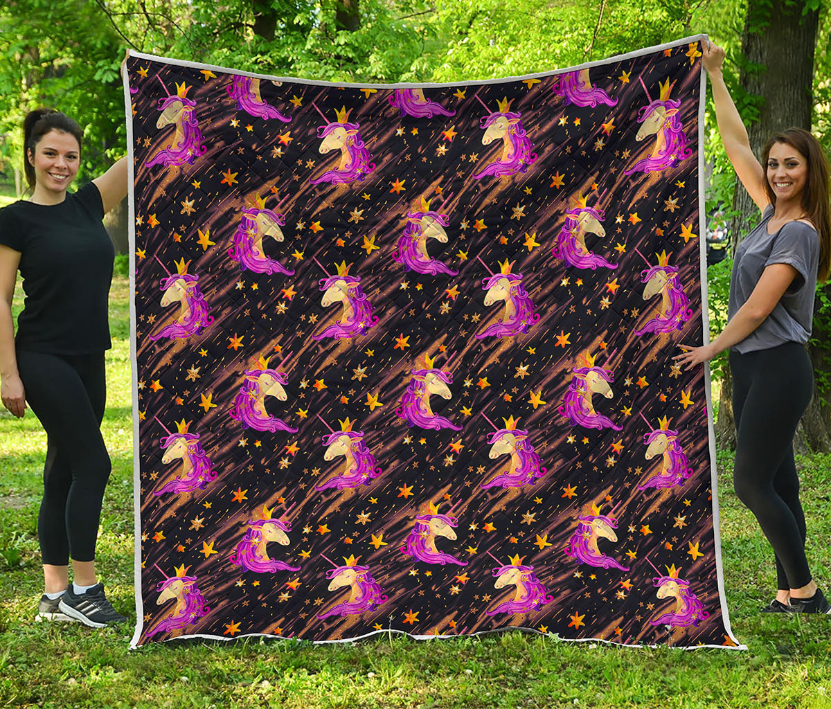 Star Fairy Unicorn Pattern Print Quilt