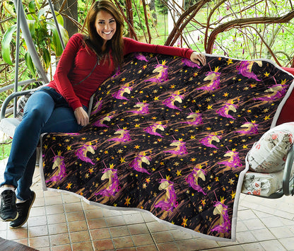 Star Fairy Unicorn Pattern Print Quilt