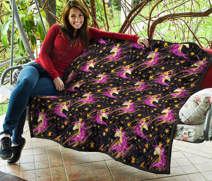 Star Fairy Unicorn Pattern Print Quilt
