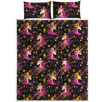 Star Fairy Unicorn Pattern Print Quilt Bed Set