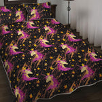 Star Fairy Unicorn Pattern Print Quilt Bed Set