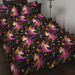 Star Fairy Unicorn Pattern Print Quilt Bed Set