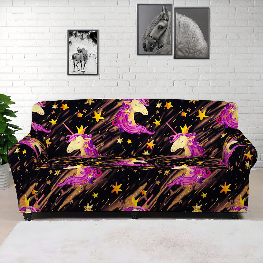 Star Fairy Unicorn Pattern Print Sofa Cover